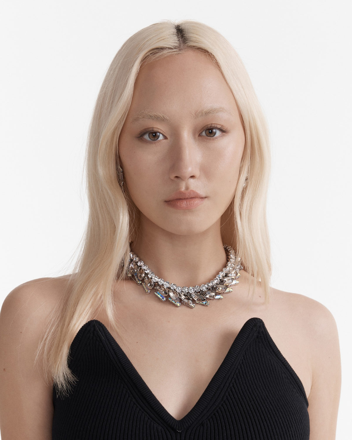 Love To Love You Crystal Necklace - Silver