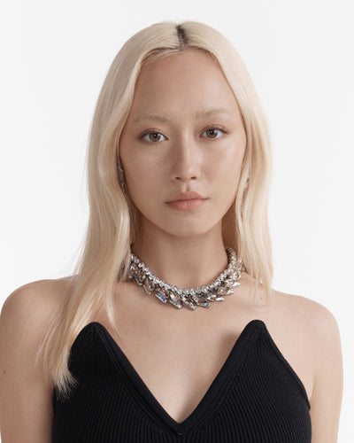 Love To Love You Crystal Necklace - Silver