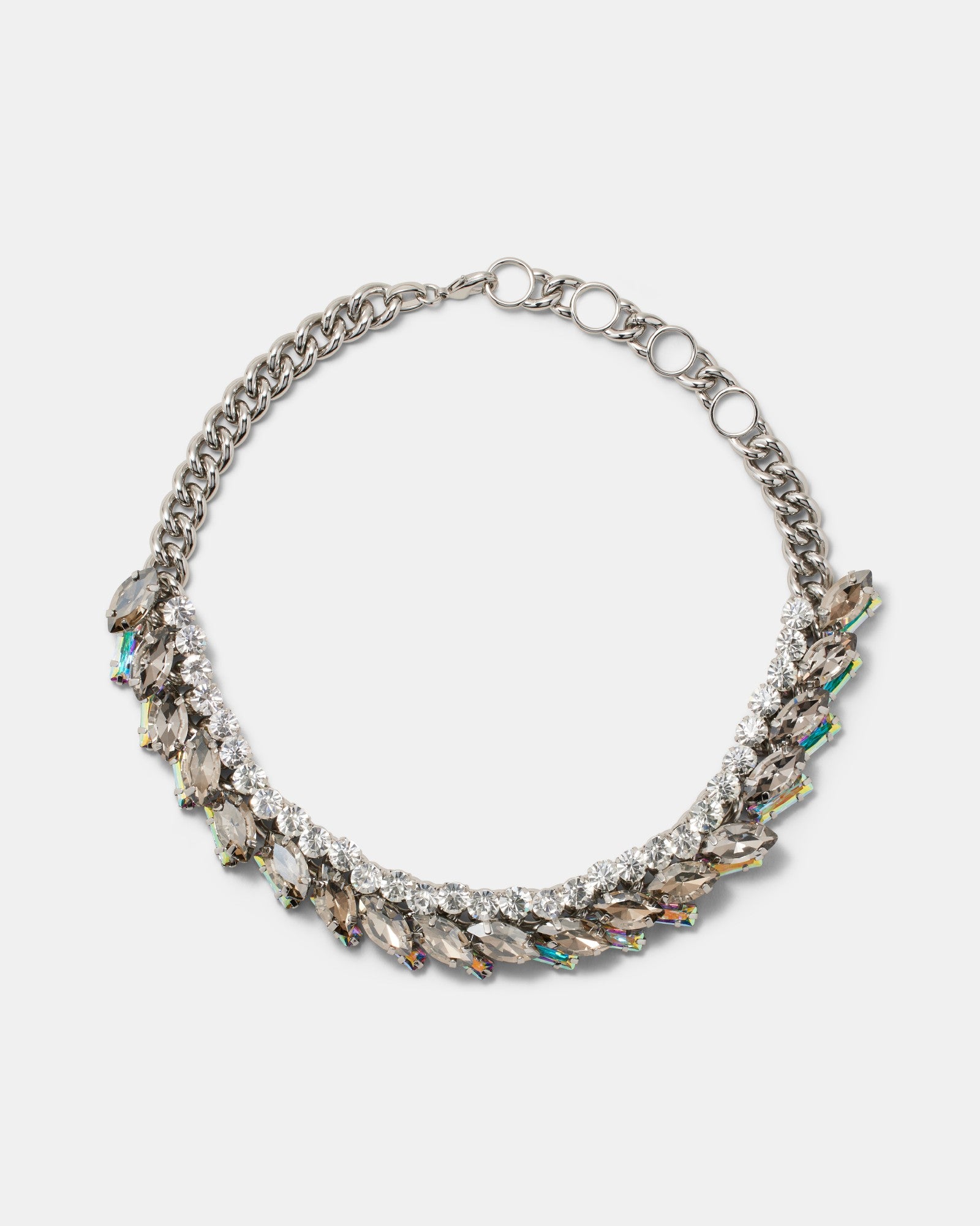 Love To Love You Crystal Necklace - Silver