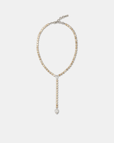 Pull Up To The Bumper Lariat Y Necklace - Gold Silver