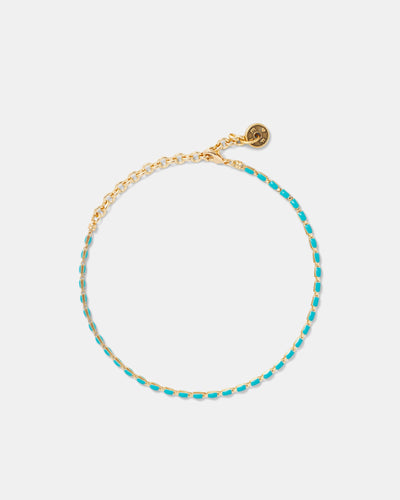 Bondi Enamel Choker Necklace - Ipanema Blue