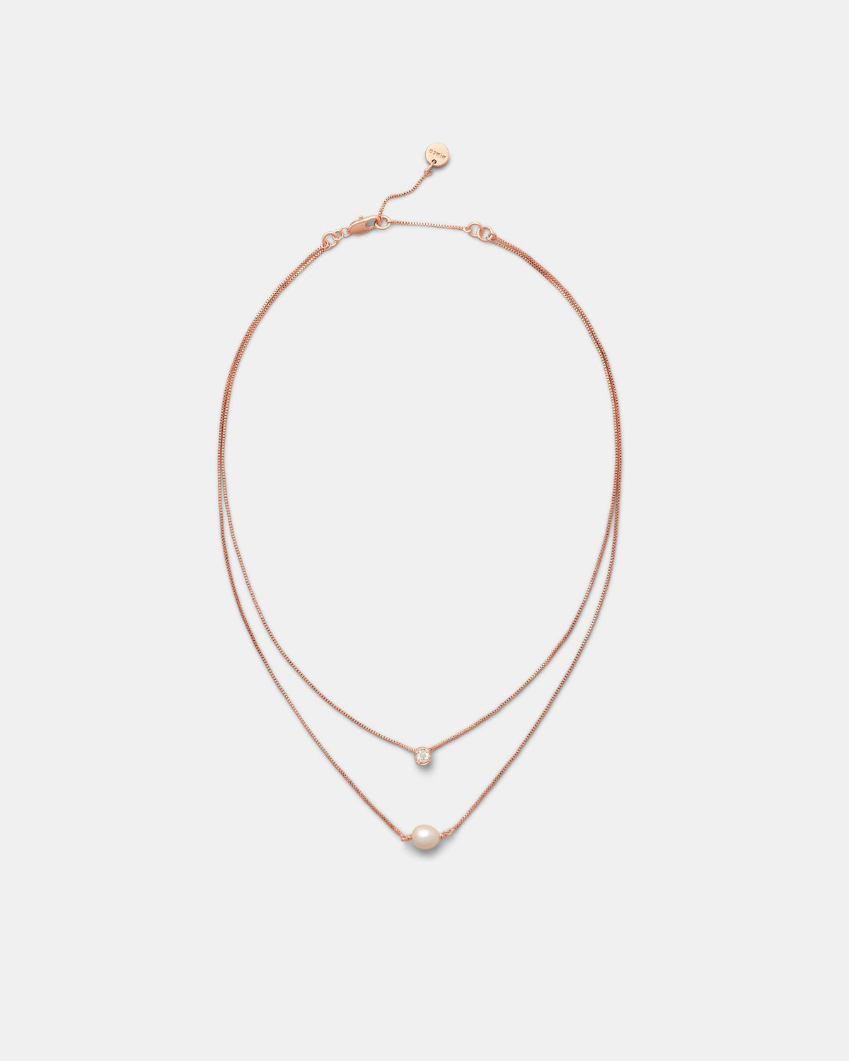 Instrumental Duo Necklace - Rose Gold