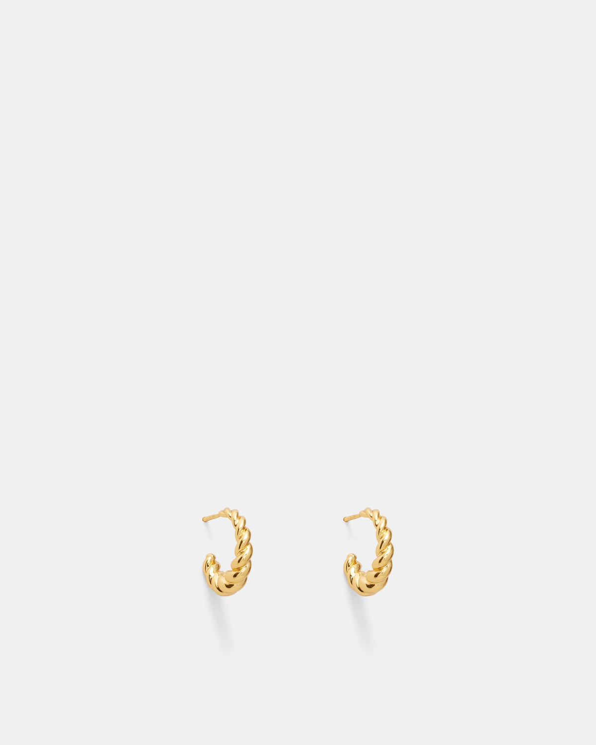 Croissant Hoop Earrings - Gold