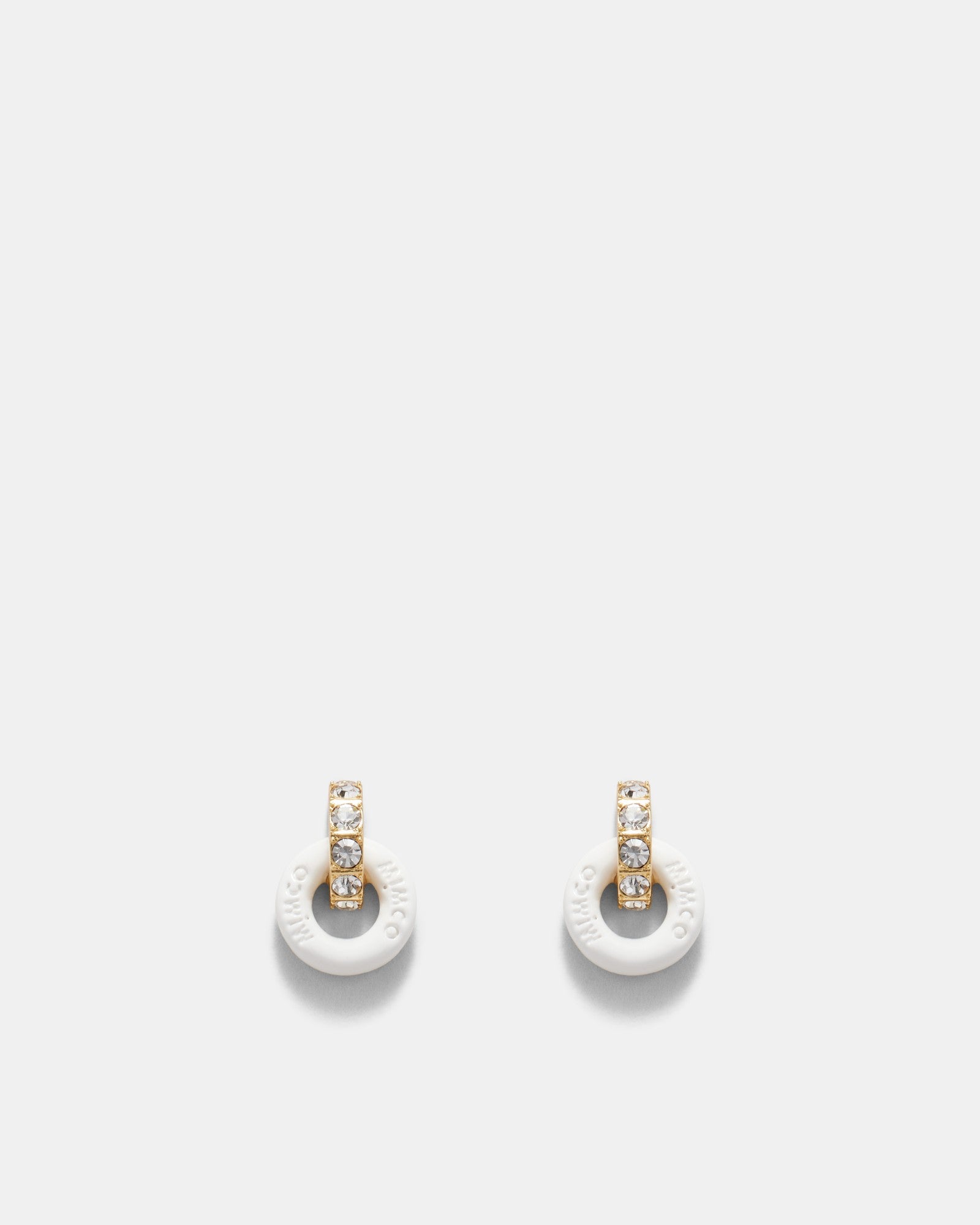 Circulate Stud Earrings - White