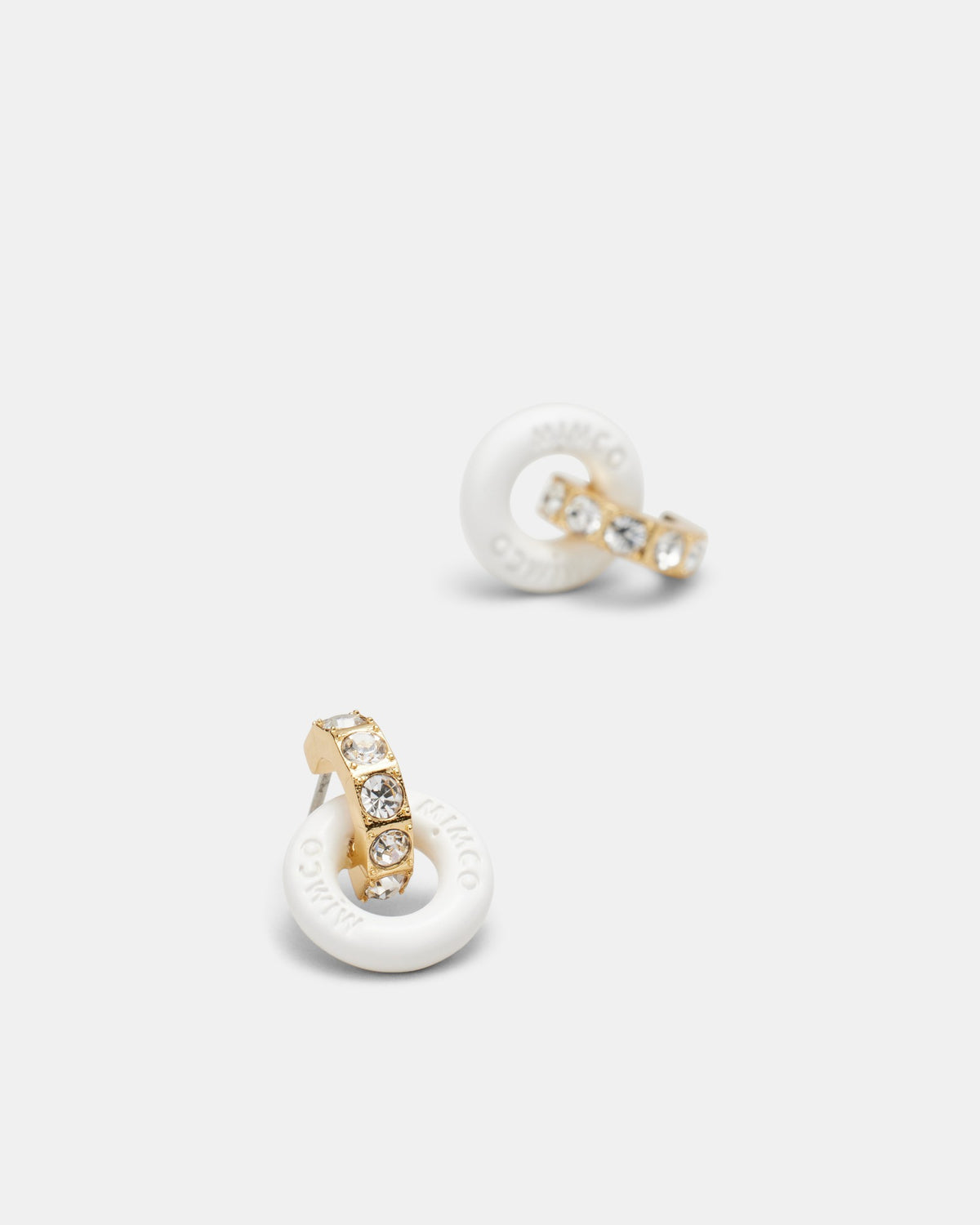 Circulate Stud Earrings - White
