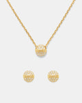 Illumine Earrings And Necklace Set - Gold