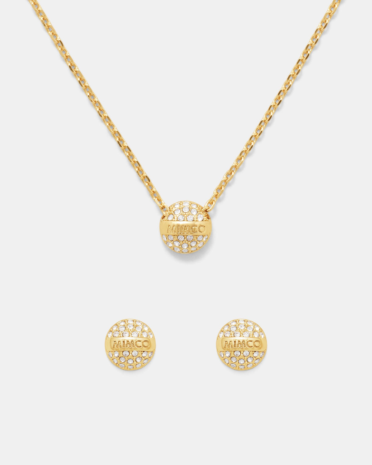 Illumine Earrings And Necklace Set - Gold