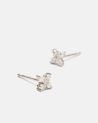 Anthos Cluster Stud Earrings - Silver