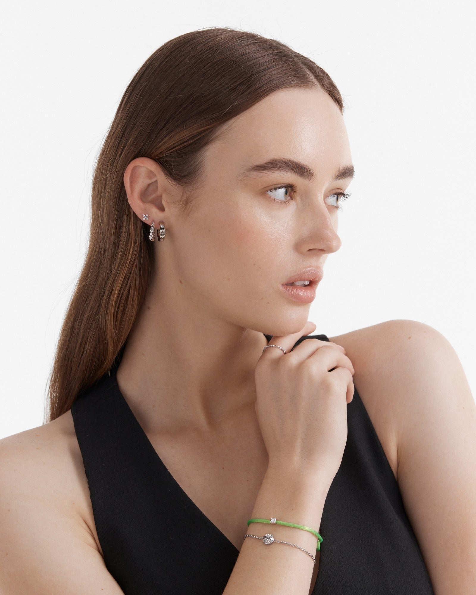 Anthos Cluster Stud Earrings - Silver