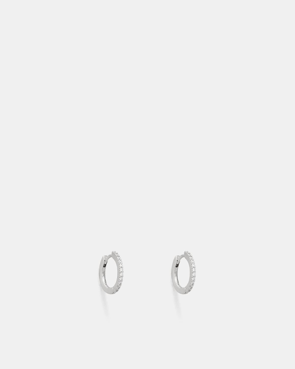 Ice Baby Hoop Earrings - Silver