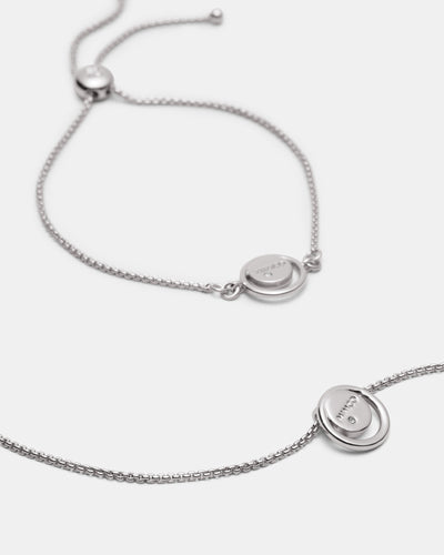 Cirque Necklace & Bracelet Gift Box - Silver
