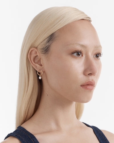 Kaia Pearl Stud Earrings - Gold