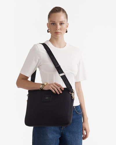 Brunswick Laptop Bag - Black Light Gold