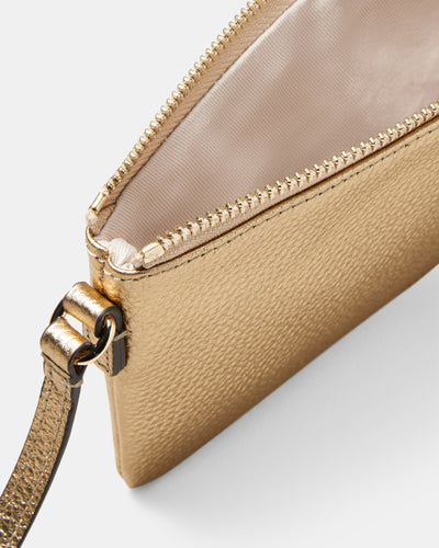 Rhiannon Pouch Crossbody Bag - Light Gold
