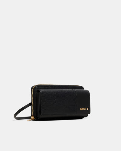 Metro Wallet Crossbody Bag - Black Brushed LG
