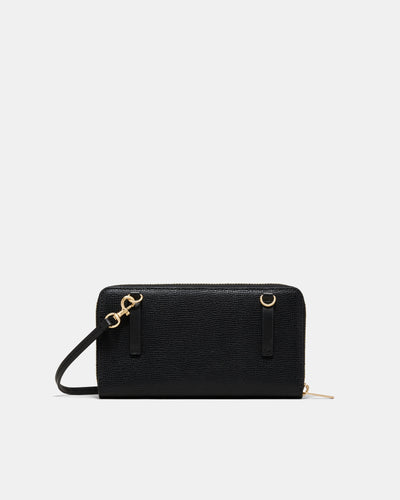 Metro Wallet Crossbody Bag - Black Brushed LG