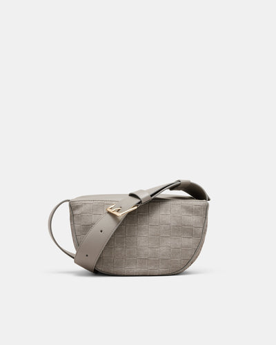 Parker Crescent Crossbody Bag - Fog