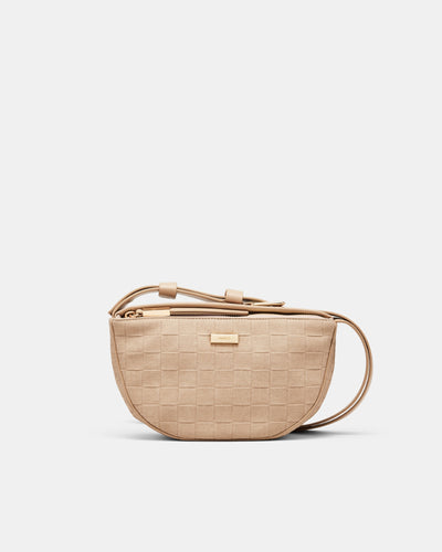 Parker Crescent Crossbody Bag - Biscuit