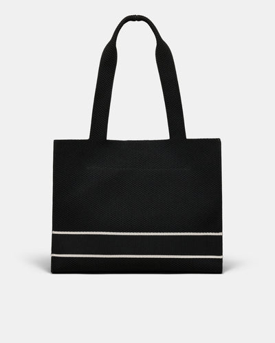 Blondie Boxy Tote Bag - Black Silver