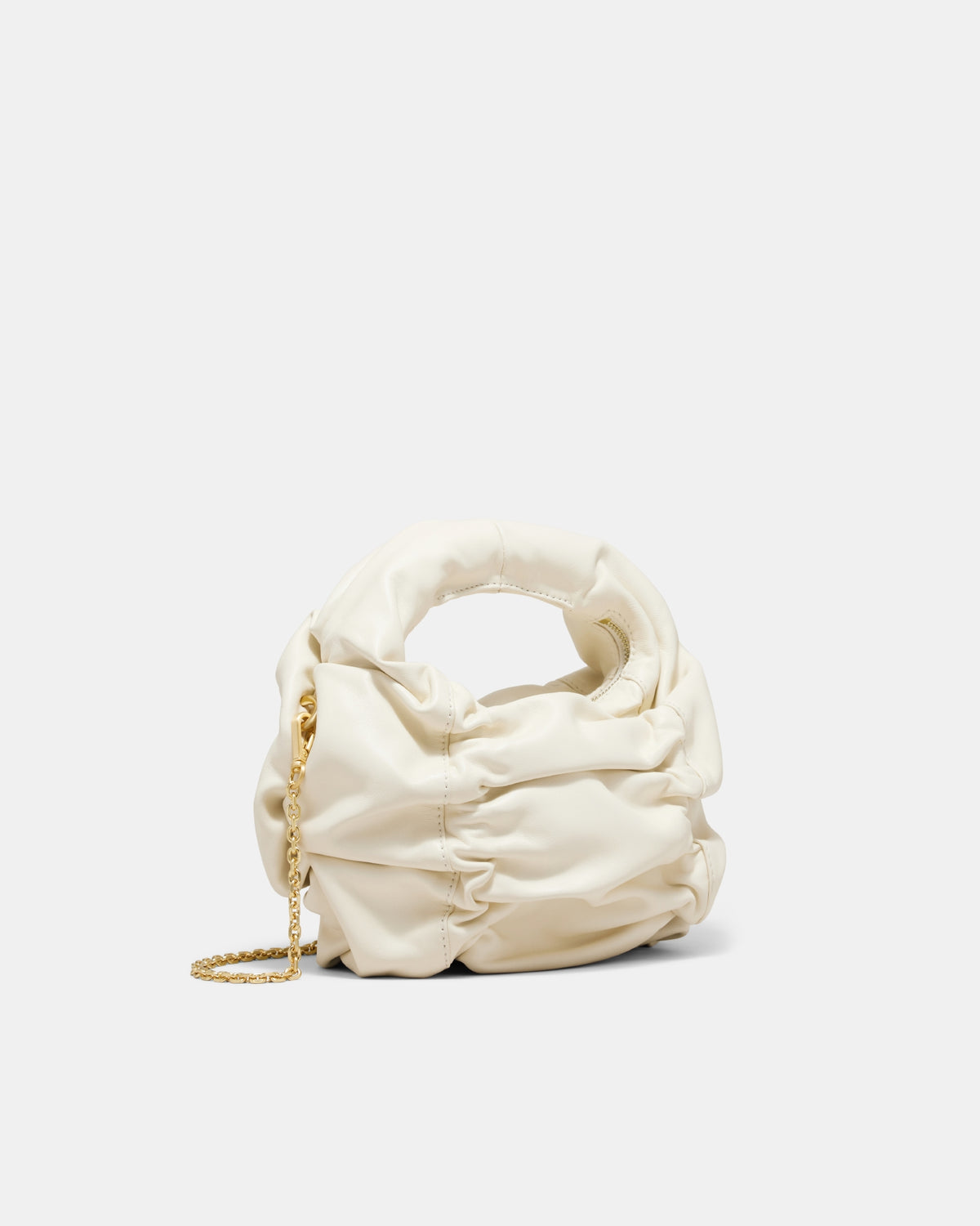 Solace Mini Leather Grab Bag - Alabaster