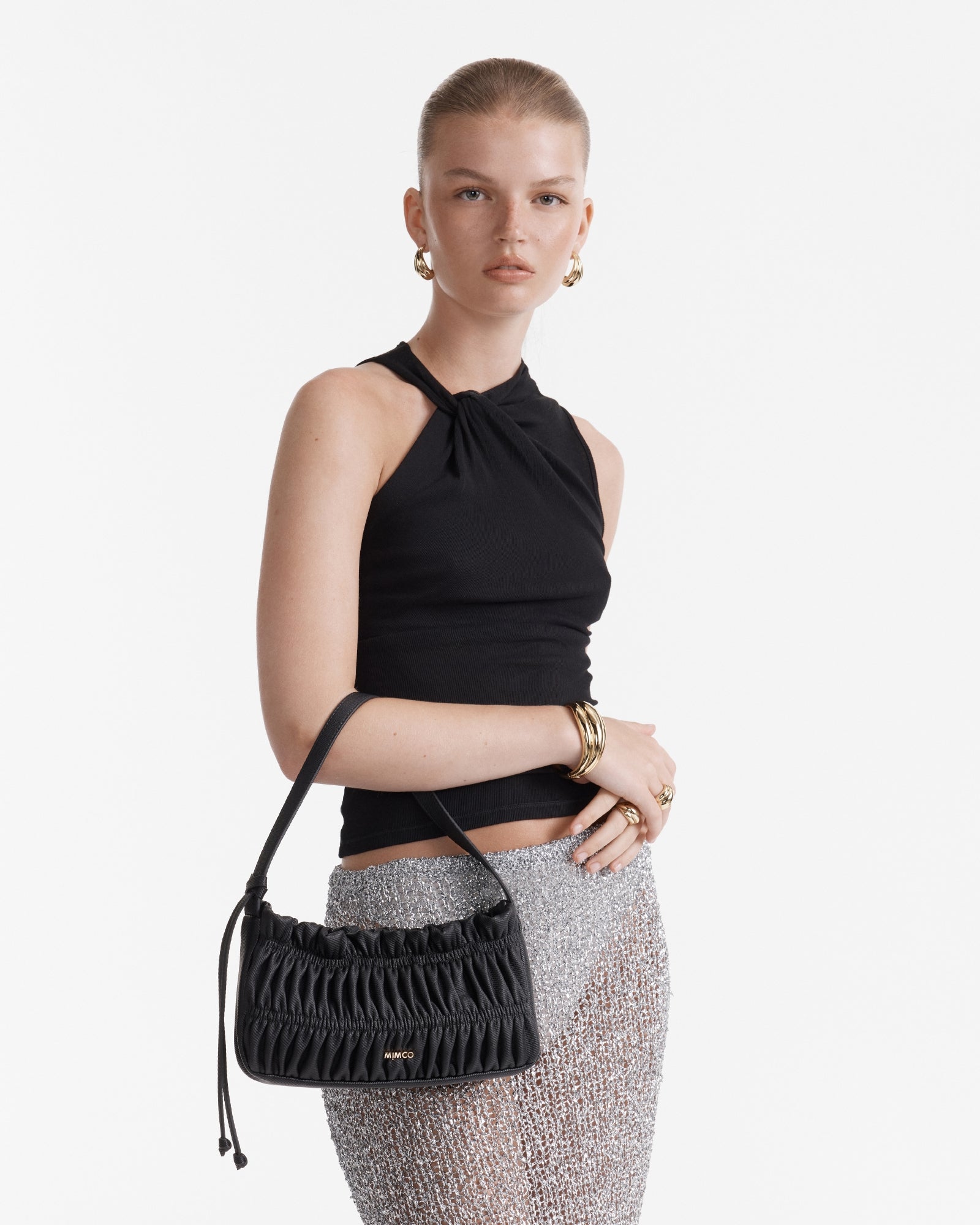 Whimsy Shoulder Bag - Black Light Gold