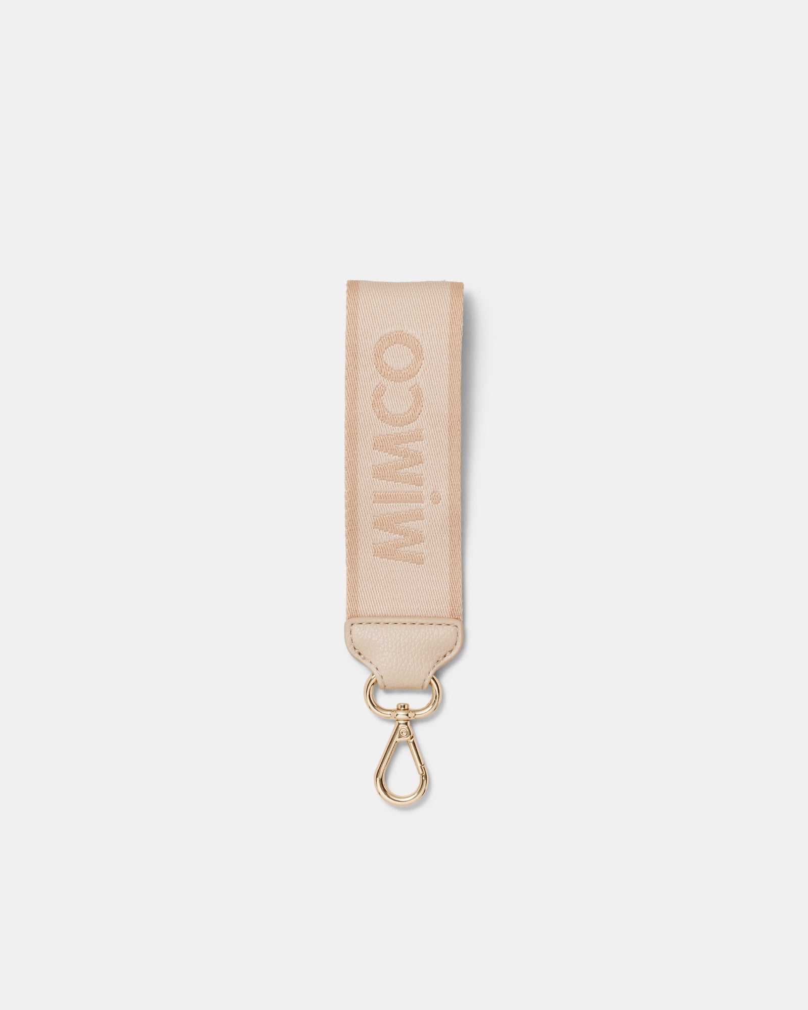 Stripe Webbing Wrist Strap - Biscuit
