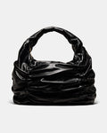Solace Large Leather Crescent Bag - Black Brushed LG