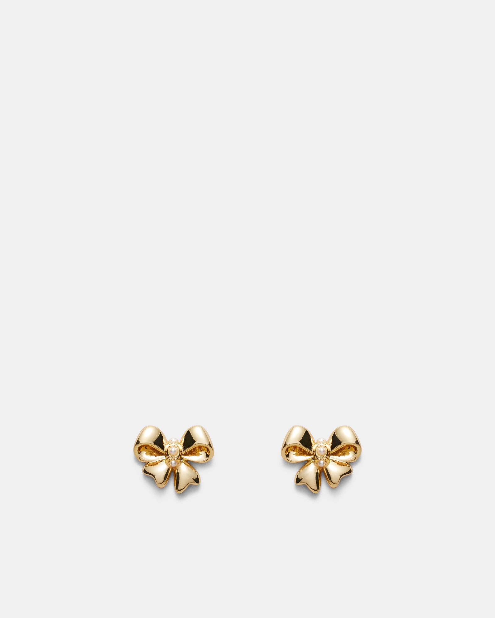 Put A Bow On It Stud Earrings - Gold