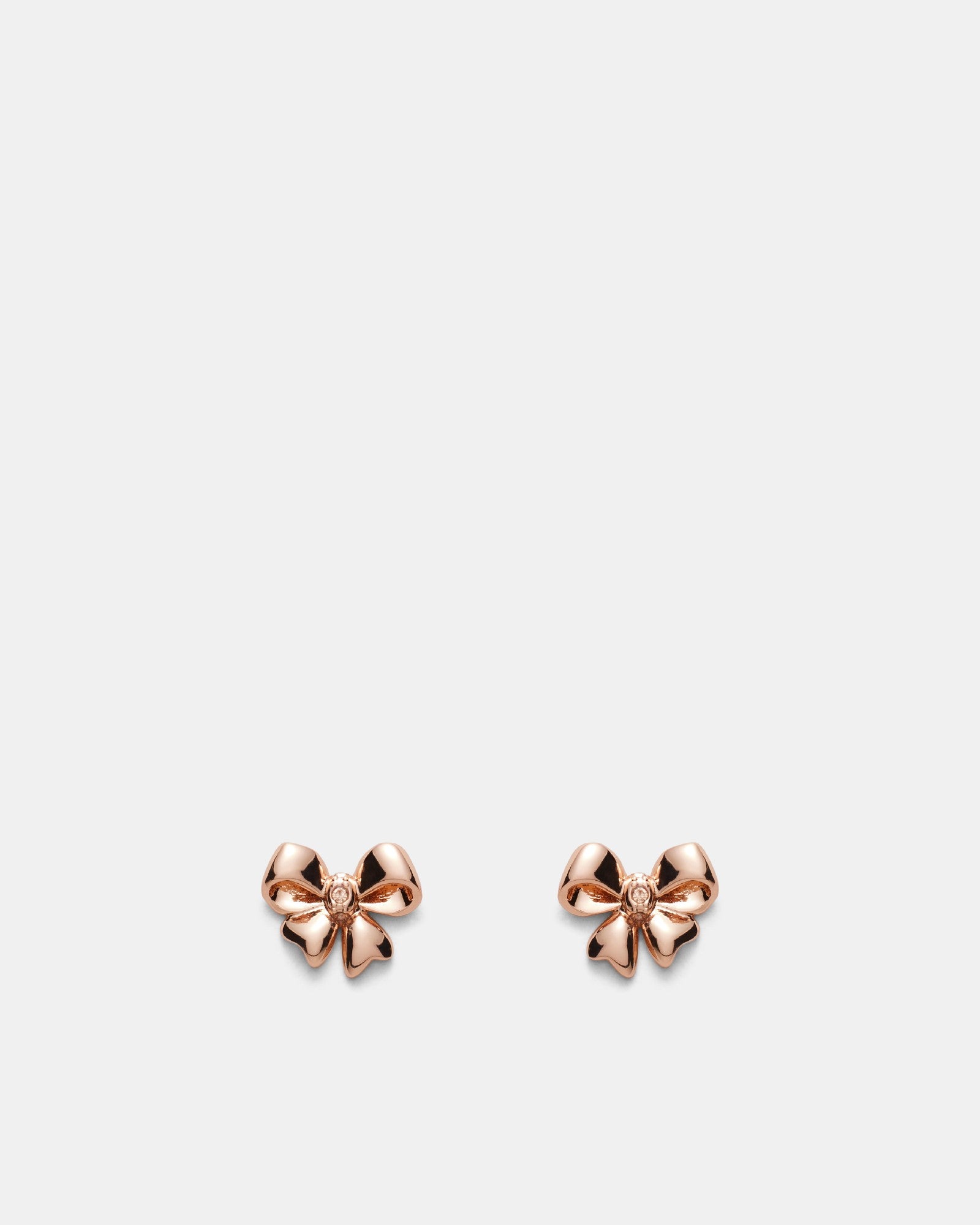 Put A Bow On It Stud Earrings - Rose Gold