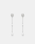 Enliven Pearl Drop Earrings - Silver