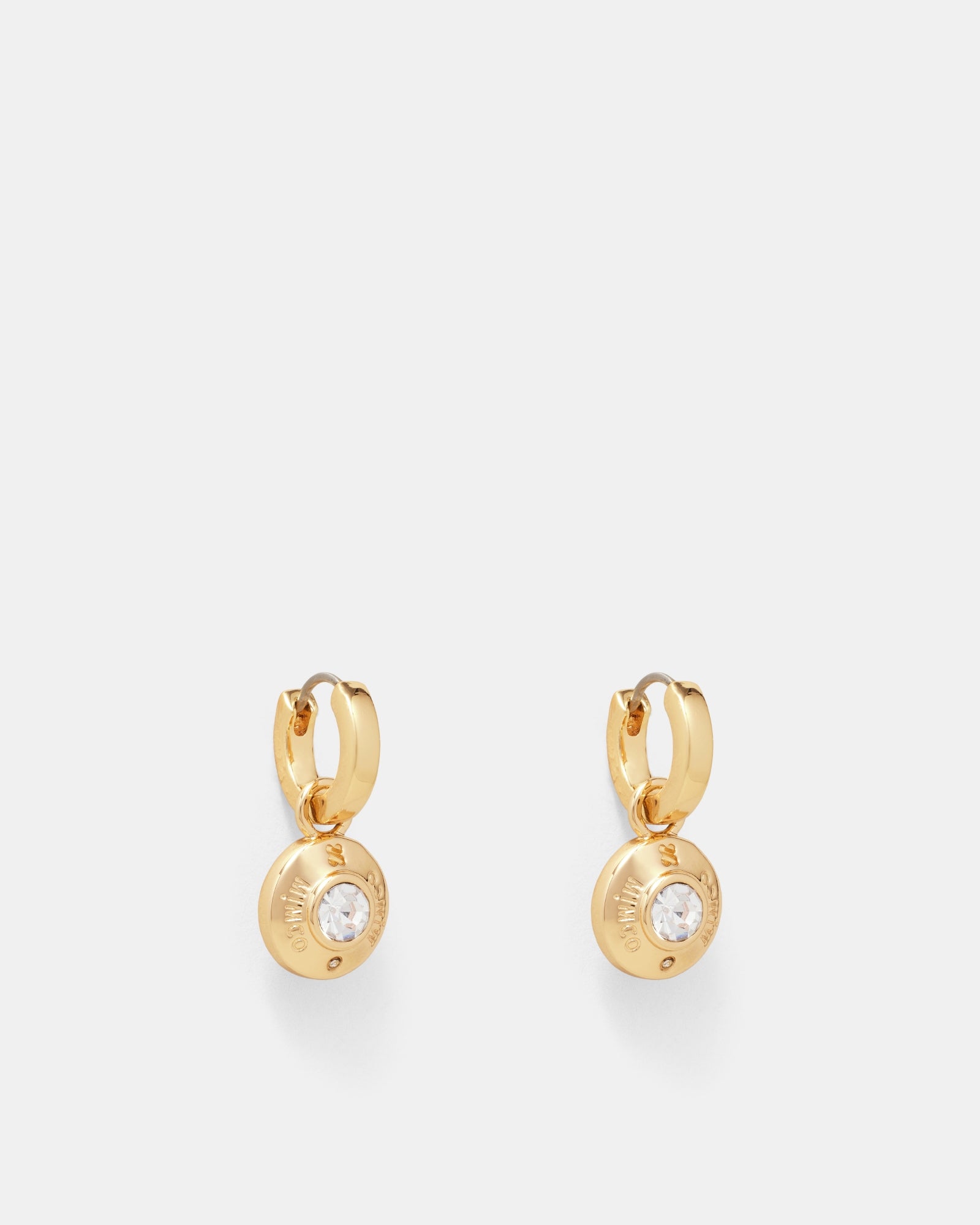 Enliven Charm Hoop Earrings - Gold