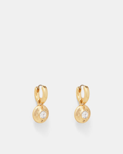 Enliven Charm Hoop Earrings - Gold