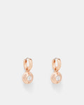 Enliven Charm Hoop Earrings - Rose Gold