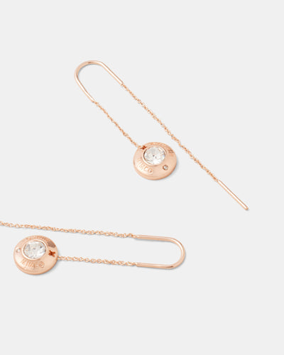 Enliven Thread Earrings - Rose Gold
