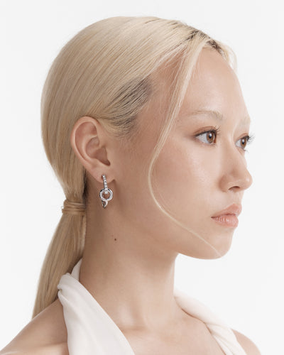 Circulate Large Hoop Earrings - Silver