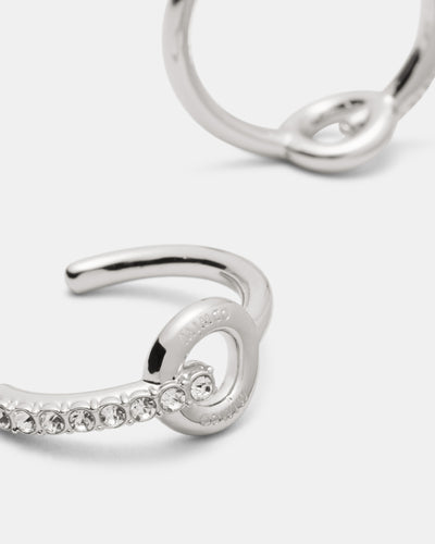 Circulate Large Hoop Earrings - Silver