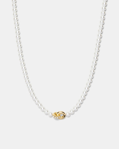 Circulate Pearl Necklace - Gold