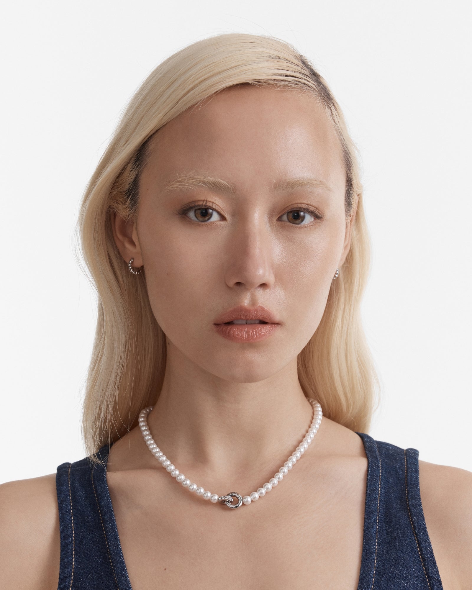 Circulate Pearl Necklace - Silver