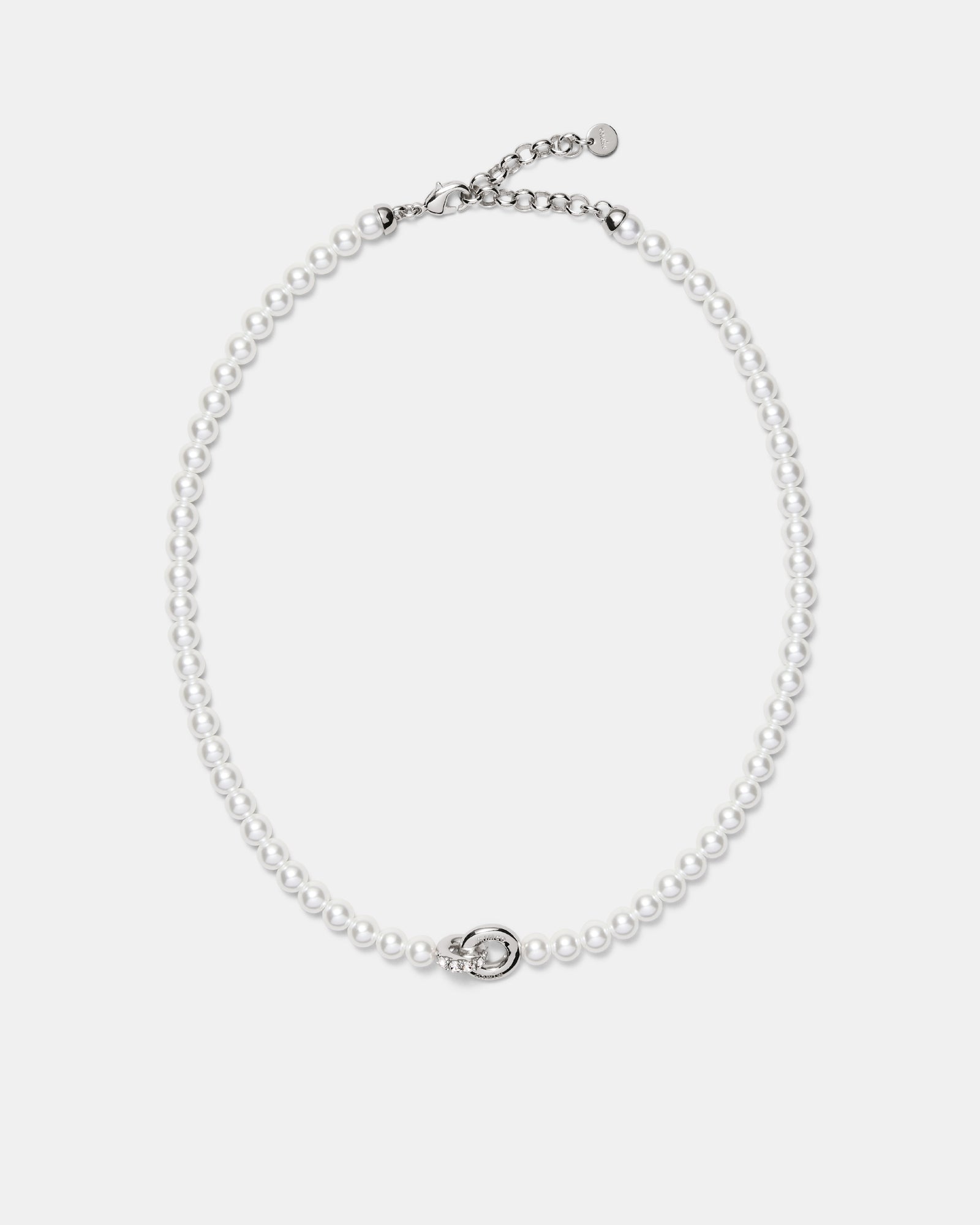 Circulate Pearl Necklace - Silver