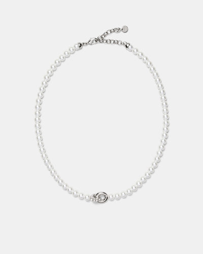 Circulate Pearl Necklace - Silver