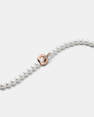 Circulate Pearl Necklace - Rose Gold