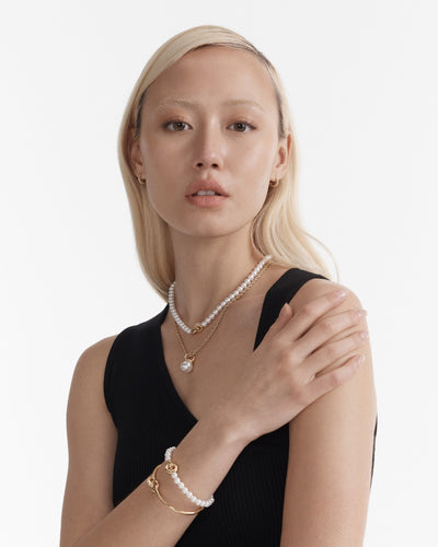 Circulate Pearl Bracelet - Gold