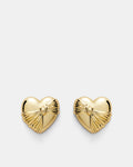 En Pointe Heart Stud Earrings - Gold