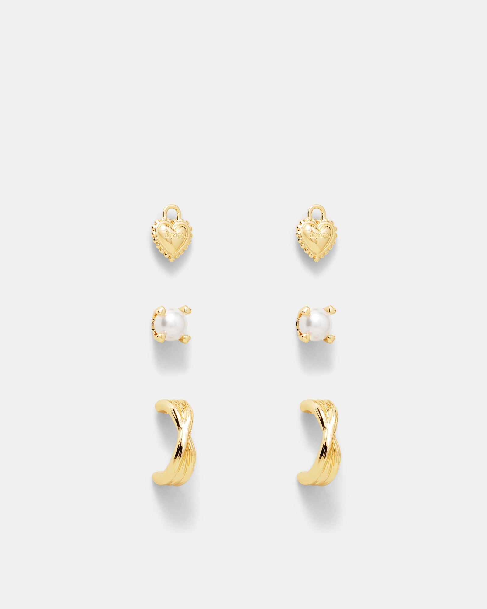En Pointe Earrings Set - Gold