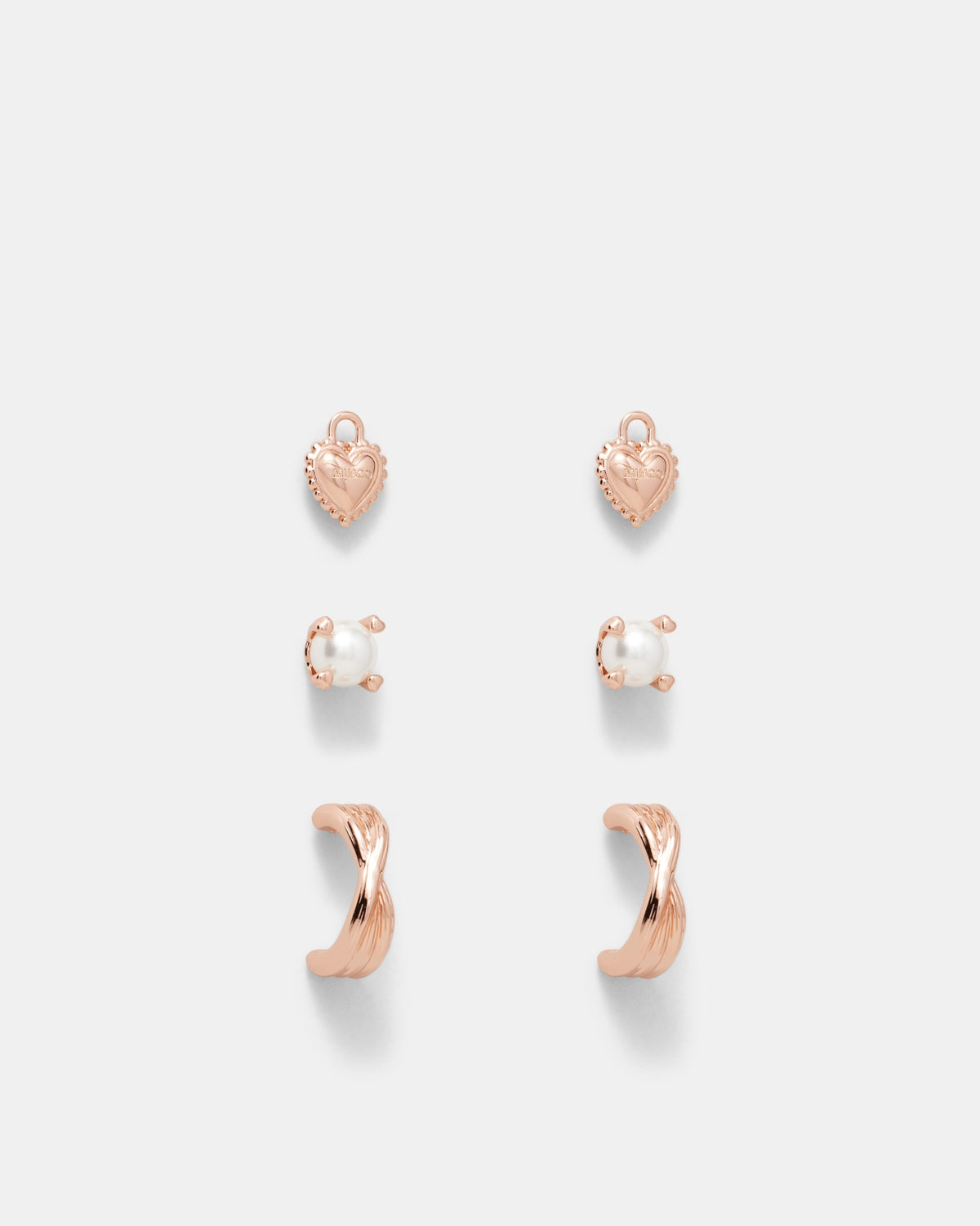En Pointe Earrings Set - Rose Gold