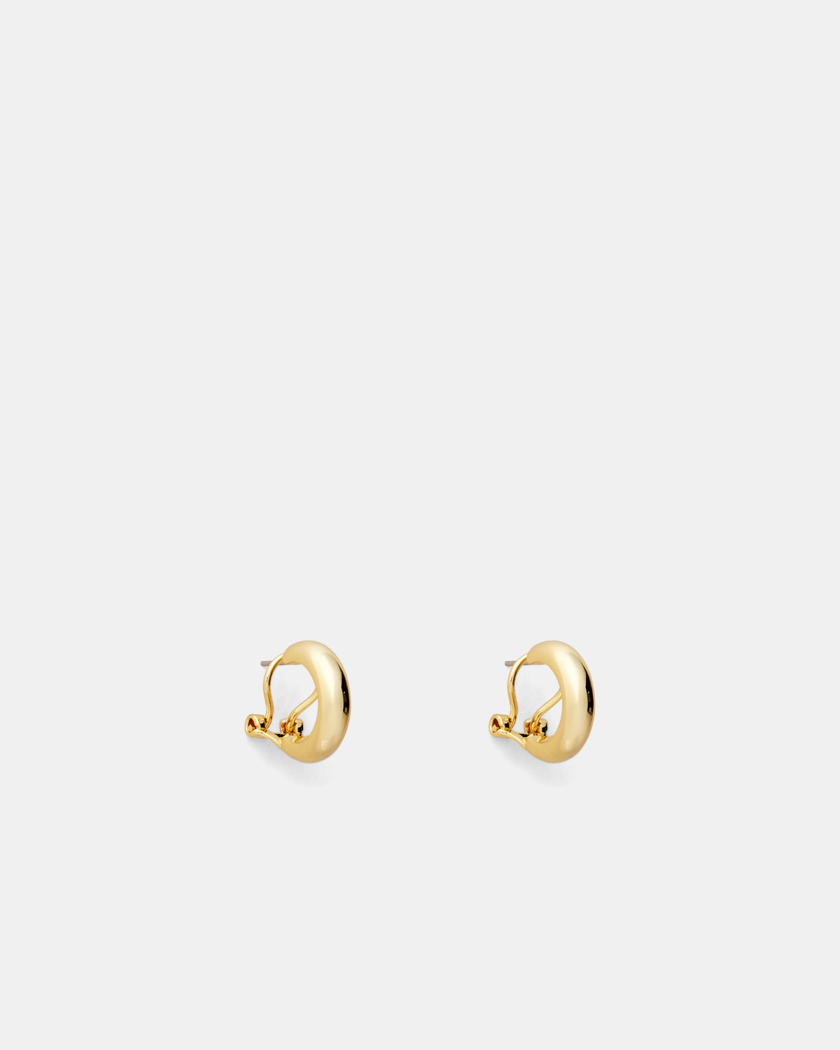 Demi Pointe Heart Hoop Earrings - Gold
