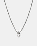 En Pointe Pearl Pendant Necklace - Silver