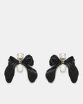 Pirouette Pearl Earrings - Black