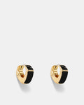 Melting Away Huggie Earrings - Raven