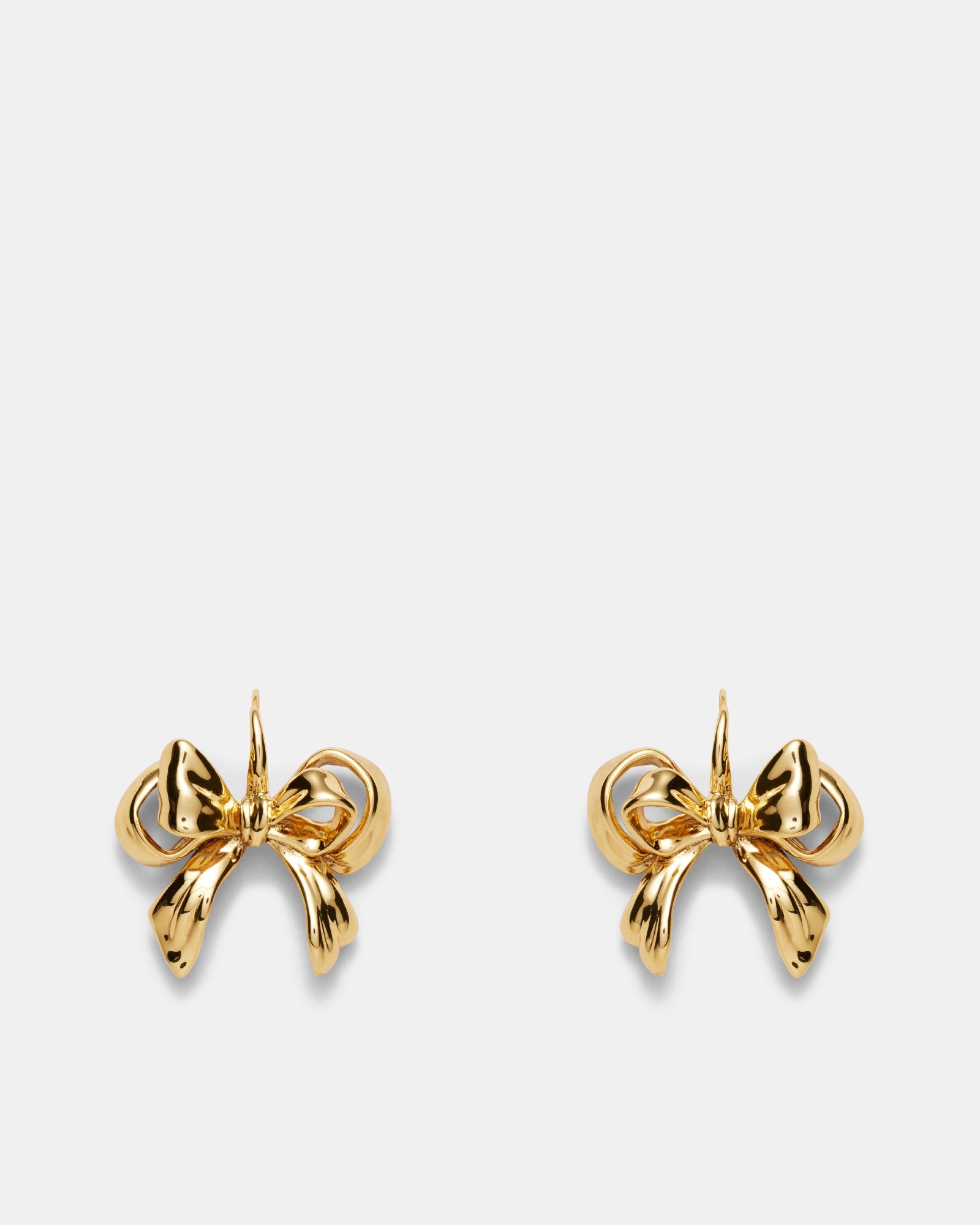 Darcys Bow Hoop Earrings - Gold